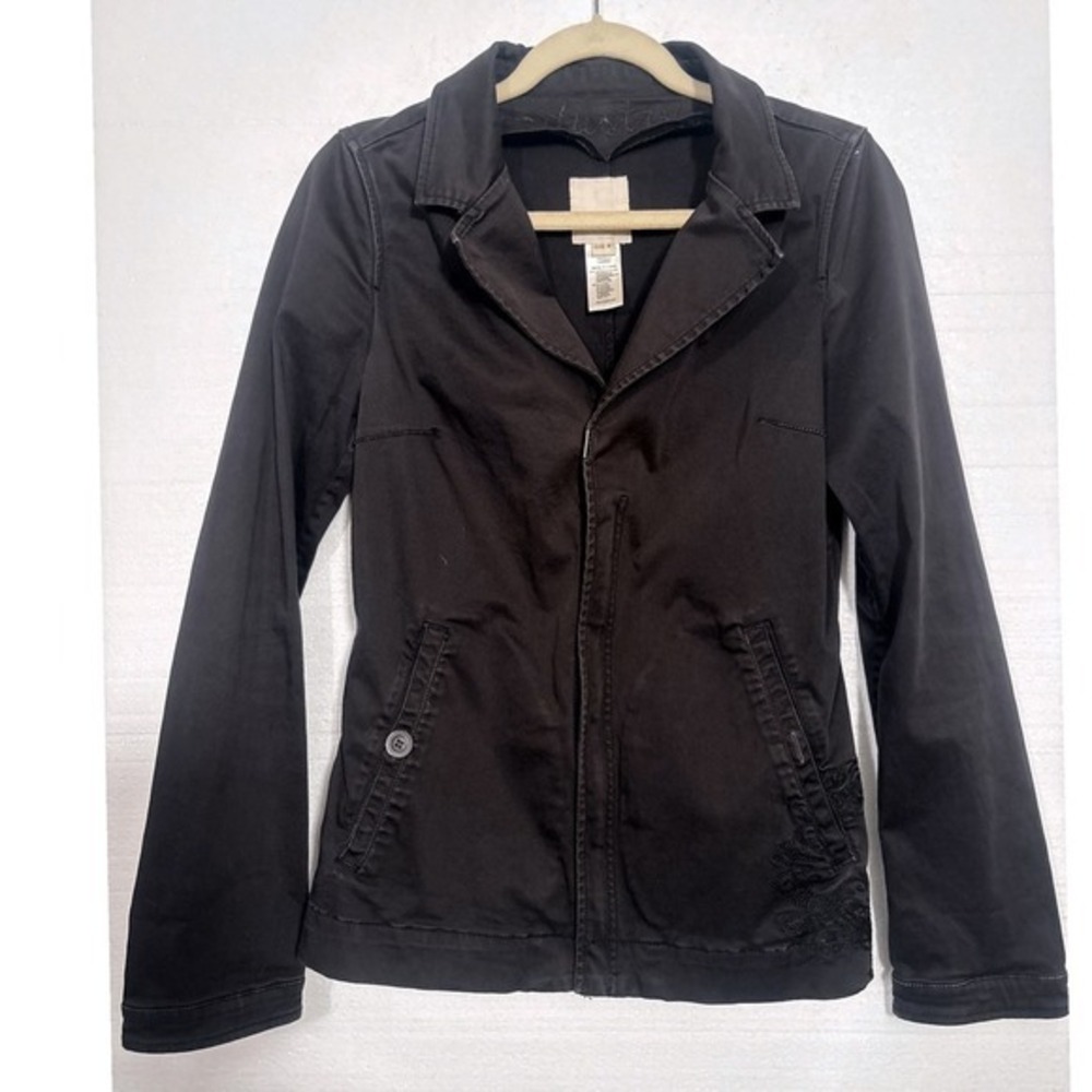Diesel Jacket Women M Black Moto Utility Y2K Industry Asymmetric Zip blazer